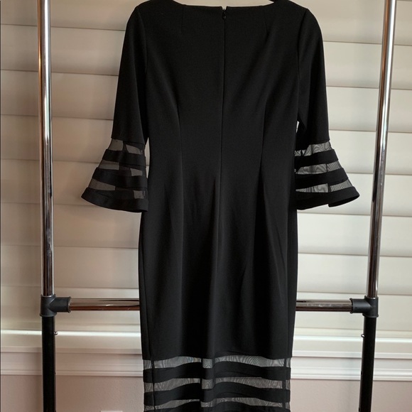 Calvin Klein Illusion Bell Sleeve Dress SZ 8 - Picture 4 of 4